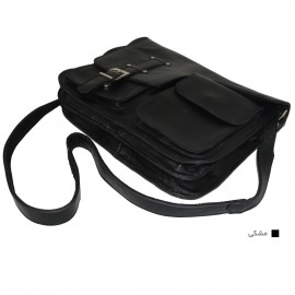 ارسال رایگان-کیف اسپورت چرم طبیعی دوشی مشکی مدل اسپورت