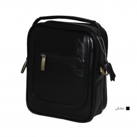 ارسال رایگان-کیف اسپورت چرم طبیعی دوشی مشکی مدل سه مغزی