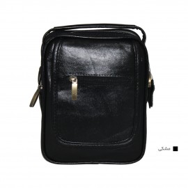 ارسال رایگان-کیف اسپورت چرم طبیعی دوشی مشکی مدل سه مغزی