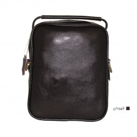 ارسال رایگان-کیف اسپورت چرم طبیعی دوشی قهوه ای مدل سه مغزی