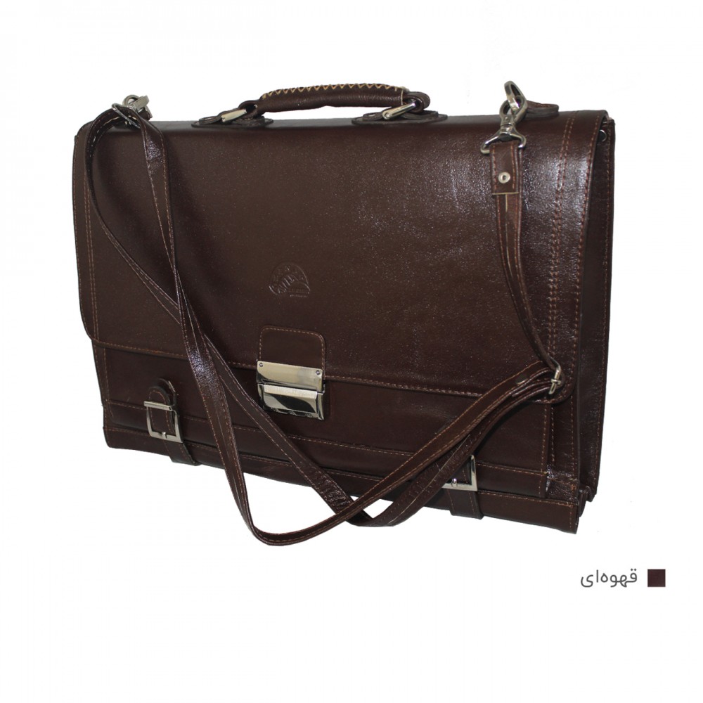 ارسال رایگان-کیف اداری چرم طبیعی مردانه قهوه ای مدل انگلیسی
