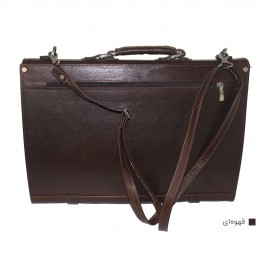 ارسال رایگان-کیف اداری چرم طبیعی مردانه قهوه ای مدل انگلیسی