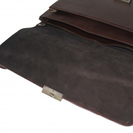 ارسال رایگان-کیف اداری چرم طبیعی مردانه قهوه ای مدل انگلیسی