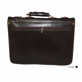 ارسال رایگان-کیف اداری چرم طبیعی مردانه قهوه ای مدل bg106br