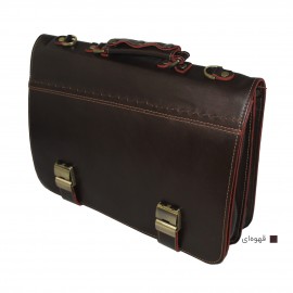 ارسال رایگان-کیف اداری چرم طبیعی مردانه قهوه ای مدل bg106br