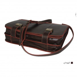 ارسال رایگان-کیف اداری چرم طبیعی مردانه قهوه ای مدل bg106br