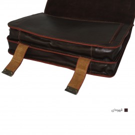 ارسال رایگان-کیف اداری چرم طبیعی مردانه قهوه ای مدل bg106br