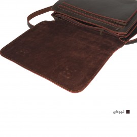 ارسال رایگان-کیف اداری چرم طبیعی مردانه قهوه ای مدل bg106br