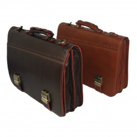 ارسال رایگان-کیف اداری چرم طبیعی مردانه قهوه ای مدل bg106br