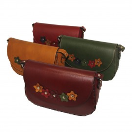 ارسال رایگان-کیف دوشی چرم طبیعی سبز مدل ملیکا 
