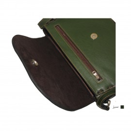 ارسال رایگان-کیف دوشی چرم طبیعی سبز مدل ملیکا 