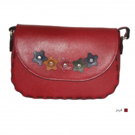 ارسال رایگان-کیف دوشی چرم طبیعی قرمز مدل ملیکا 