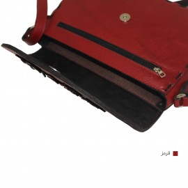 ارسال رایگان-کیف دوشی چرم طبیعی قرمز مدل ملیکا 