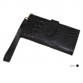 ارسال رایگان-کیف پول چرم طبیعی مشکی مدل آریو