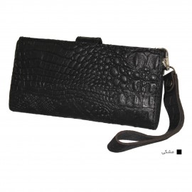 ارسال رایگان-کیف پول چرم طبیعی مشکی مدل آریو