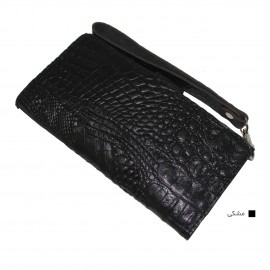 ارسال رایگان-کیف پول چرم طبیعی مشکی مدل آریو