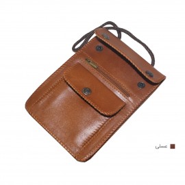 ارسال رایگان-کیف پاسپورت و پول چرم طبیعی عسلی 