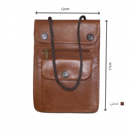 ارسال رایگان-کیف پاسپورت و پول چرم طبیعی عسلی 