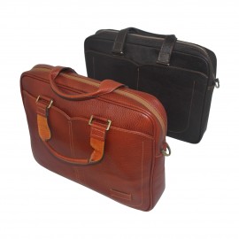 ارسال رایگان-کیف اداری چرم طبیعی مردانه قهوه ای مدل شرانگ