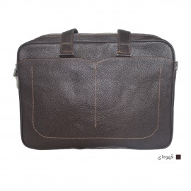 ارسال رایگان-کیف اداری چرم طبیعی مردانه قهوه ای مدل شرانگ