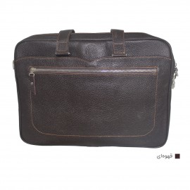 ارسال رایگان-کیف اداری چرم طبیعی مردانه قهوه ای مدل شرانگ