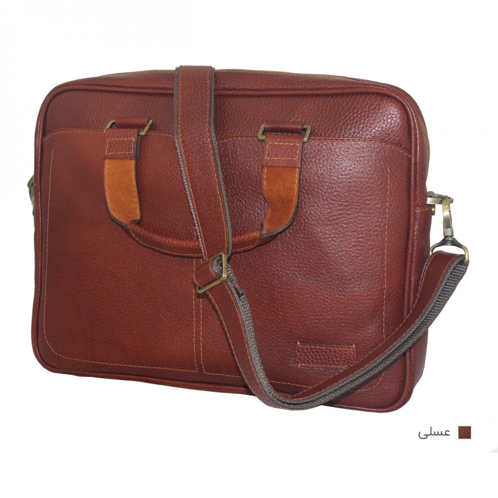 ارسال رایگان-کیف اداری چرم طبیعی مردانه عسلی مدل شرانگ