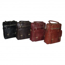 ارسال رایگان-کیف اسپورت چرم طبیعی دوشی و دستی عسلی مدل کوروش 