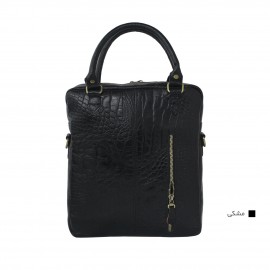 ارسال رایگان-کیف اسپورت چرم طبیعی دوشی و دستی مشکی مدل کوروش