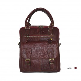 ارسال رایگان-کیف اسپورت چرم طبیعی دوشی و دستی زرشکی مدل کوروش