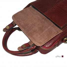 ارسال رایگان-کیف اسپورت چرم طبیعی دوشی و دستی زرشکی مدل کوروش