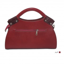 ارسال رایگان-کیف زنانه چرم طبیعی دستی و دوشی قرمز مدل دایانا