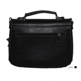 ارسال رایگان-کیف چرم طبیعی دستی دوشی مشکی مدل الیسا