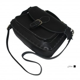 ارسال رایگان-کیف چرم طبیعی دستی دوشی مشکی مدل الیسا