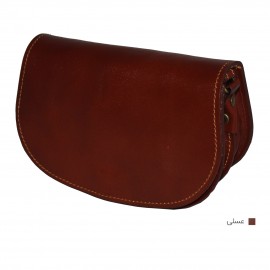 ارسال رایگان-کیف دوشی چرم طبیعی عسلی مدل ماندانا