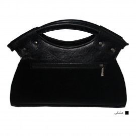 ارسال رایگان-کیف زنانه چرم  طبیعی دوشی و دستی گلدار مشکی