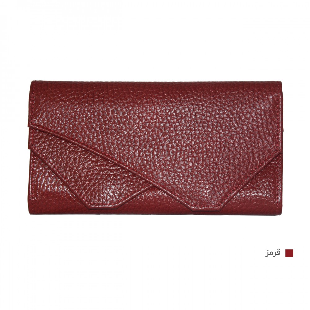 ارسال رایگان-کیف پول زنانه چرم طبیعی مدل دیپلمه زرشکی 