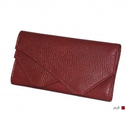 ارسال رایگان-کیف پول زنانه چرم طبیعی مدل دیپلمه زرشکی 