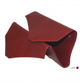 ارسال رایگان-کیف پول زنانه چرم طبیعی مدل دیپلمه زرشکی 