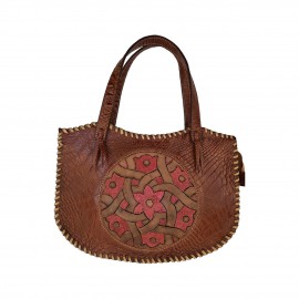 ارسال رایگان-کیف زنانه مجلسی چرم طبیعی دستی کنده کاری 