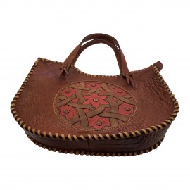 ارسال رایگان-کیف زنانه مجلسی چرم طبیعی دستی کنده کاری 