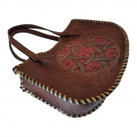 ارسال رایگان-کیف زنانه مجلسی چرم طبیعی دستی کنده کاری 