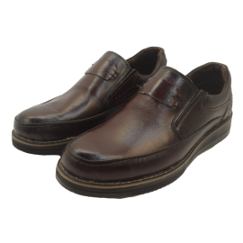 کفش مردانه چرم طبیعی المپیا کشی قهوه ای  ارسال رایگان 