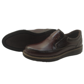 کفش مردانه چرم طبیعی المپیا کشی قهوه ای  ارسال رایگان 