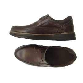 کفش مردانه چرم طبیعی المپیا کشی قهوه ای  ارسال رایگان 