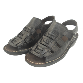 کفش مردانه چرم طبیعی  تابستانی  مشکی ارسال رایگان با گارانتی