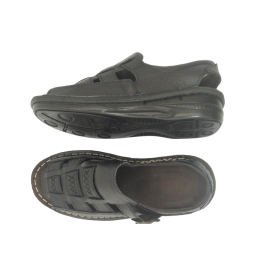 کفش مردانه چرم طبیعی  تابستانی  مشکی ارسال رایگان با گارانتی